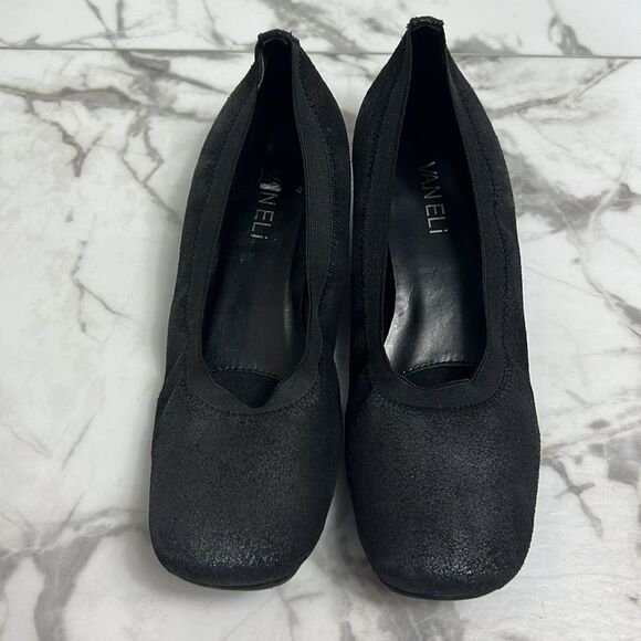 NWOB Vaneli Black Ballet Wedges Size 6.5 M - Picture 2 of 12